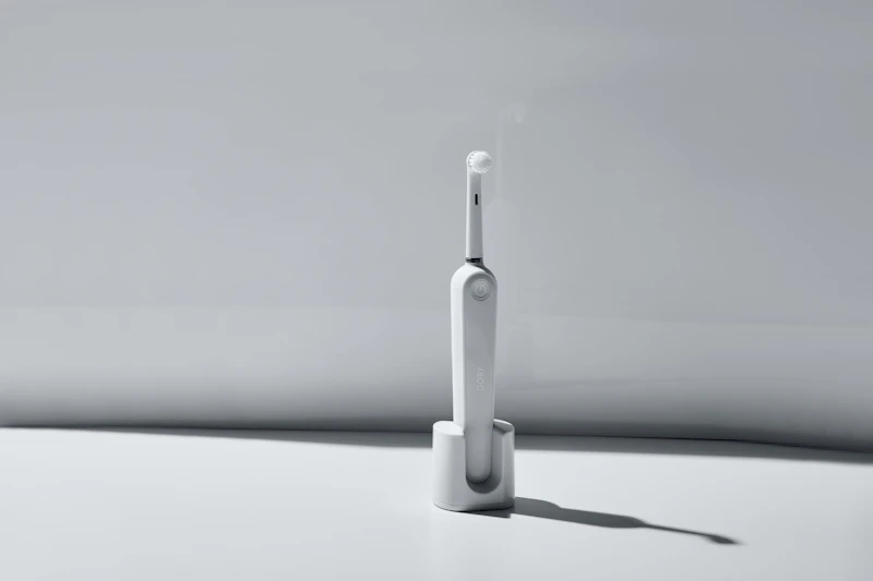 electric toothbrush close-up on bathroom counter (variant 3)