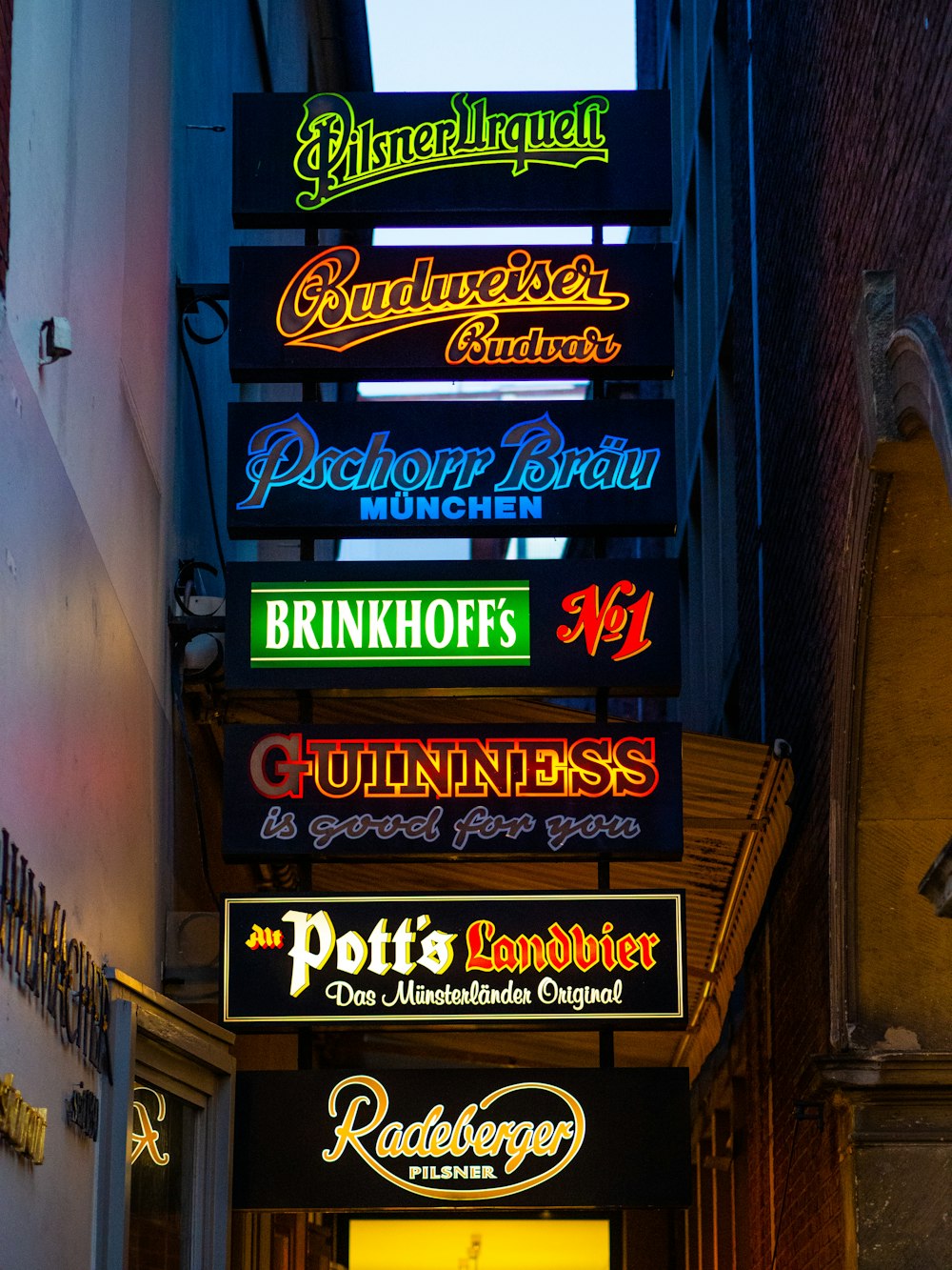 assorted signage