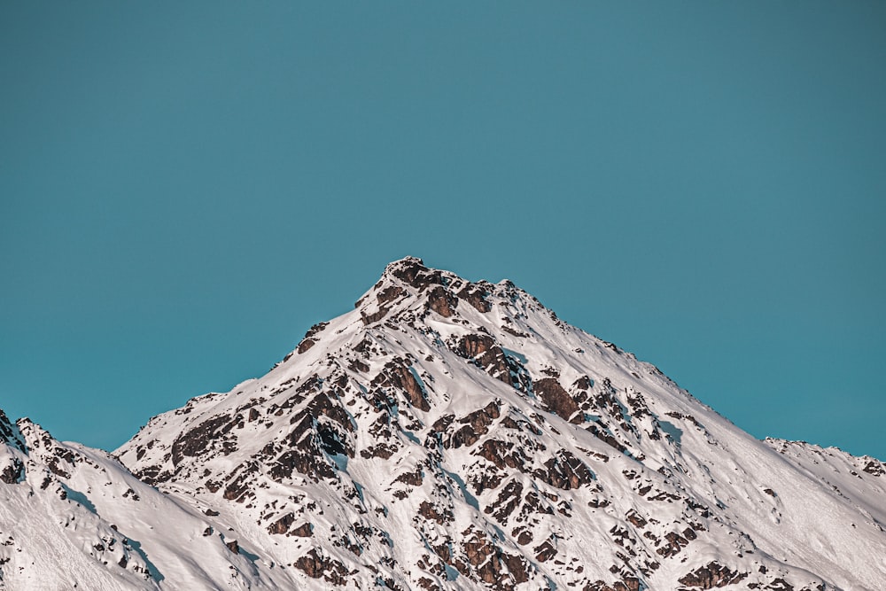 snow covered rock formation