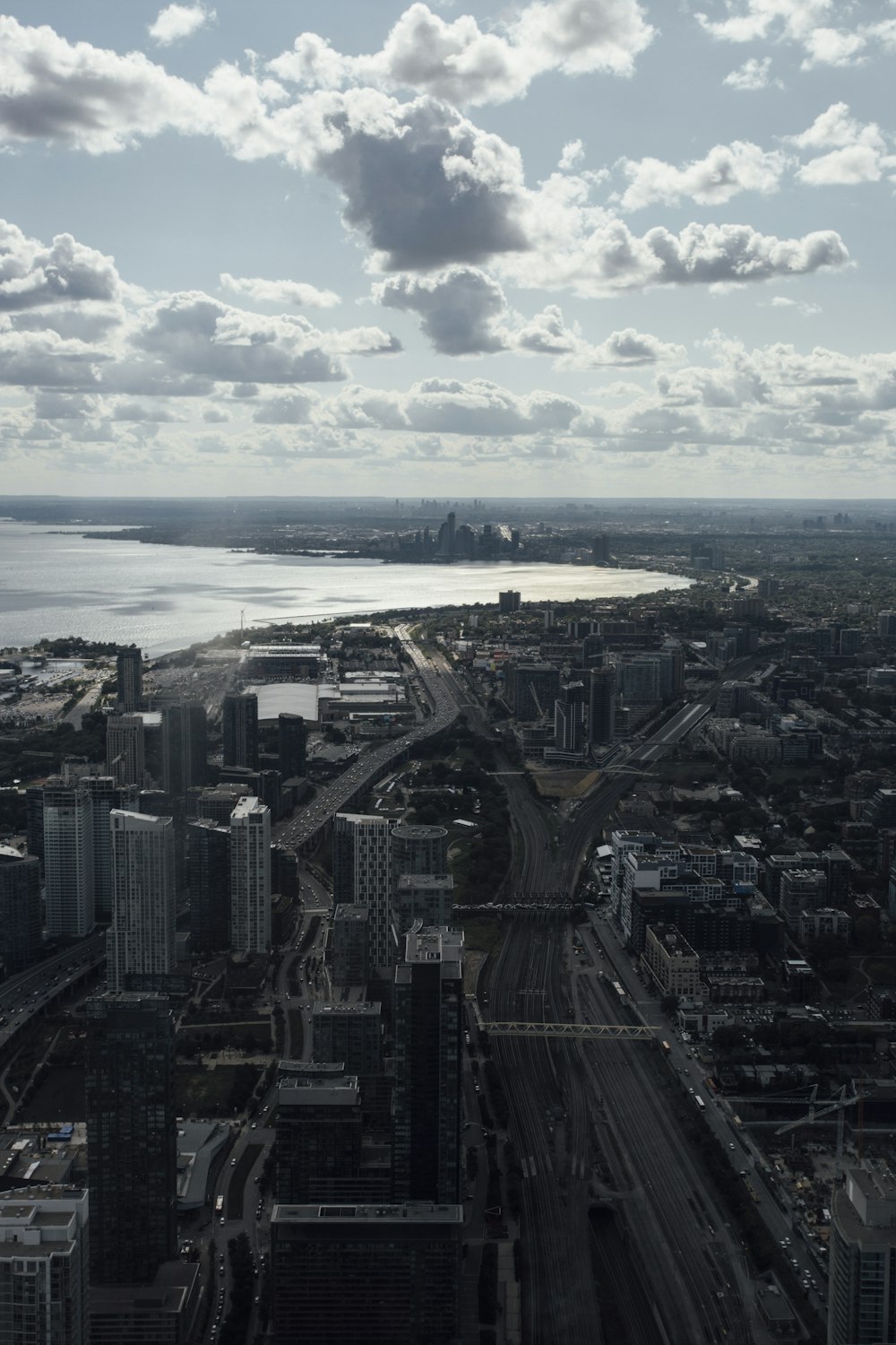 cityscape under white sky