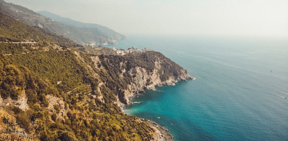 aerieal photography of beach side during daytime