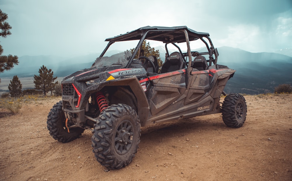 black and red UTV