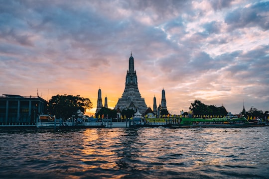 gray temple scenery in Wat Arun Thailand