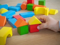 assorted-color wooden blocks