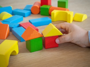 assorted-color wooden blocks