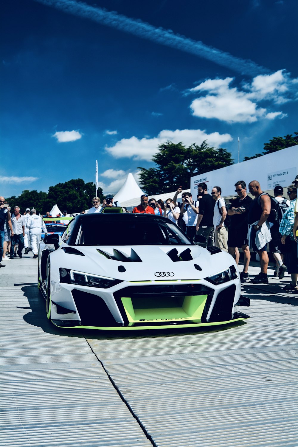 white Audi sports car