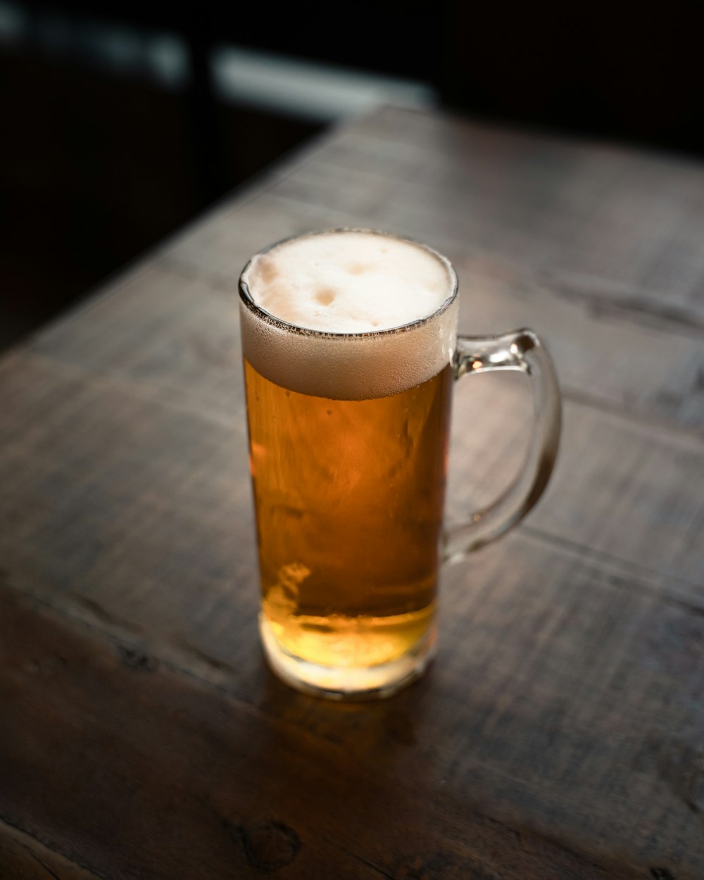 full clear glass beer mug