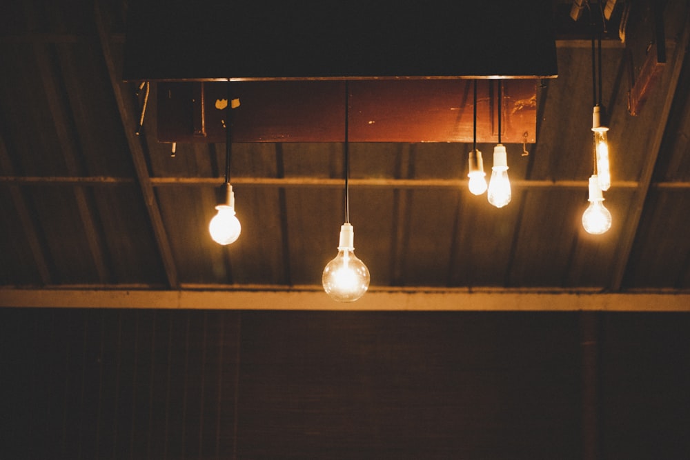 several pendant lamps