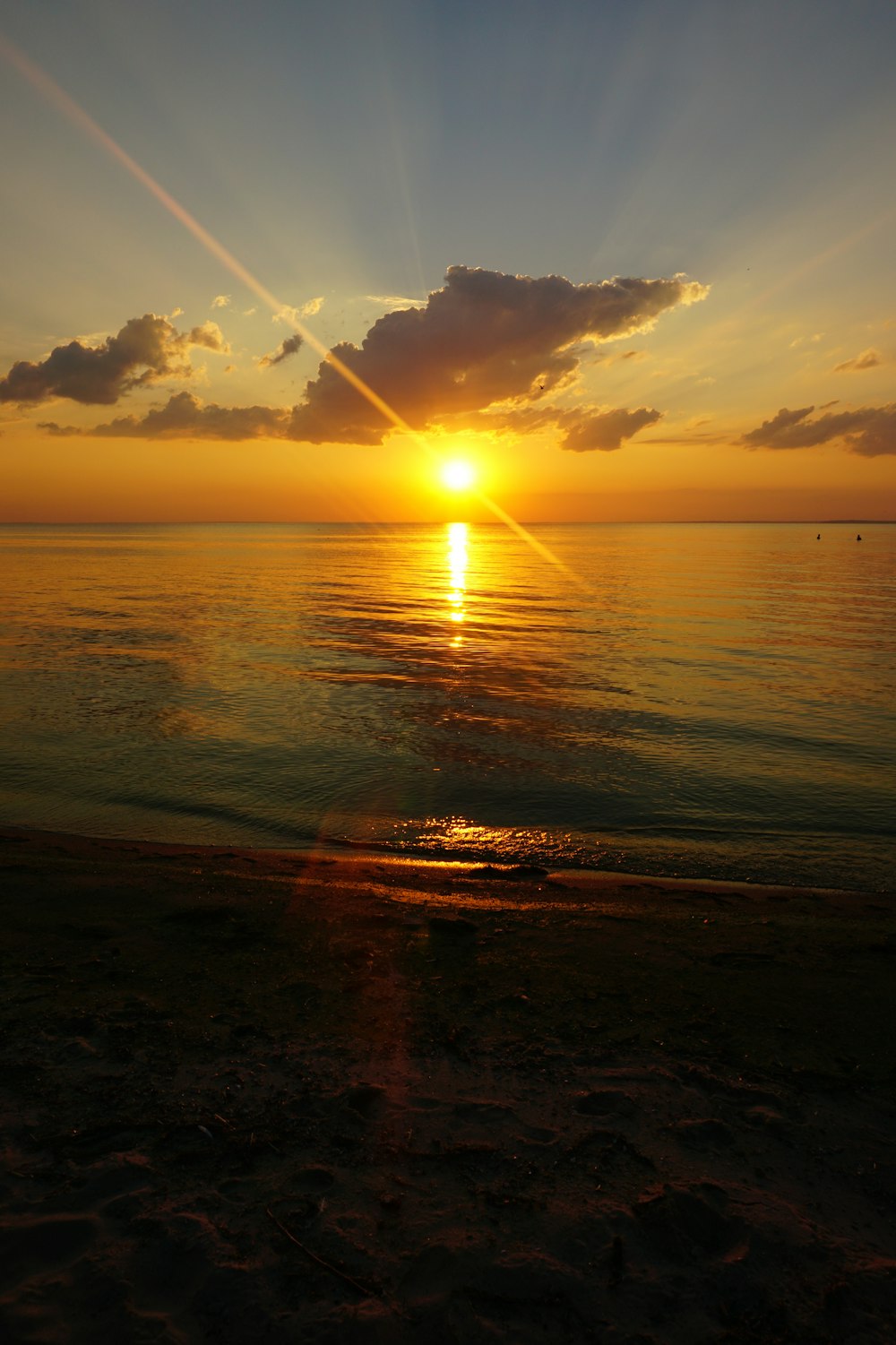 calm sea water during sunrise