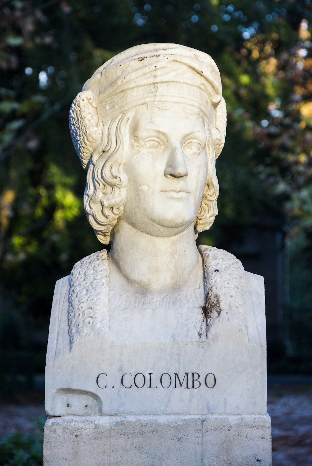 C. Busto en la cabeza de Colombo