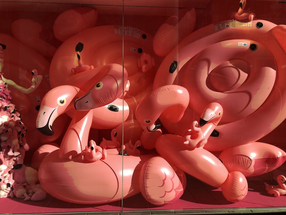 inflatable flamingo lot