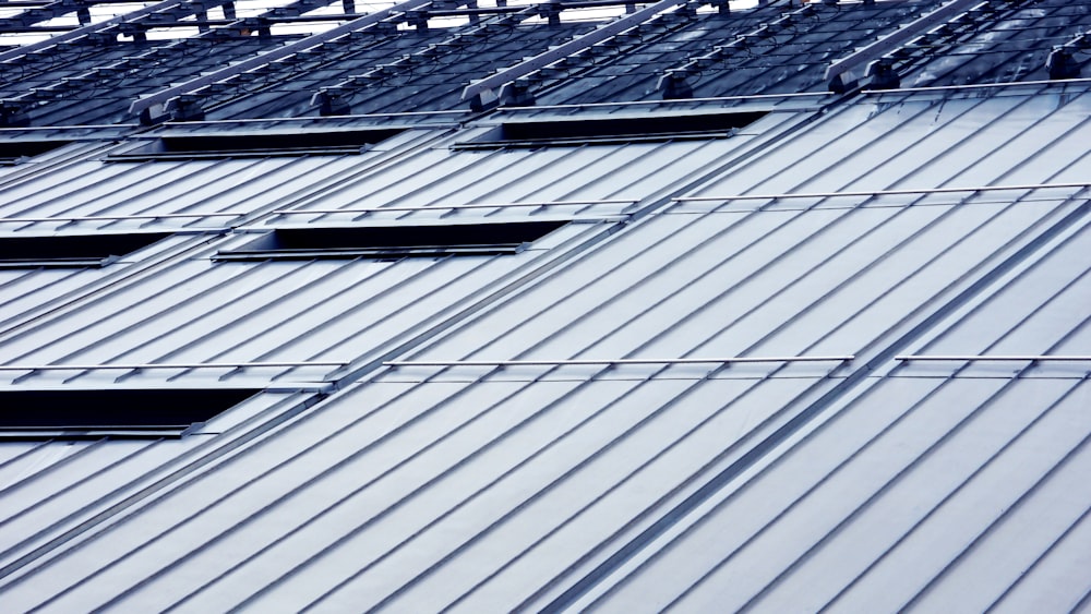 a close up of a building with many windows