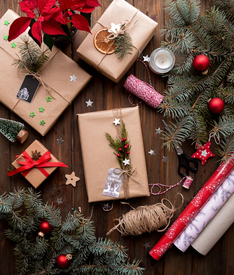 Photo of a similar item: American Greetings Plaid Christmas Wrapping Paper Set