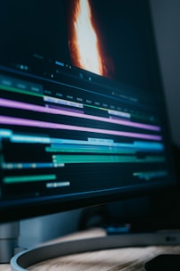 black flat screen computer monitor