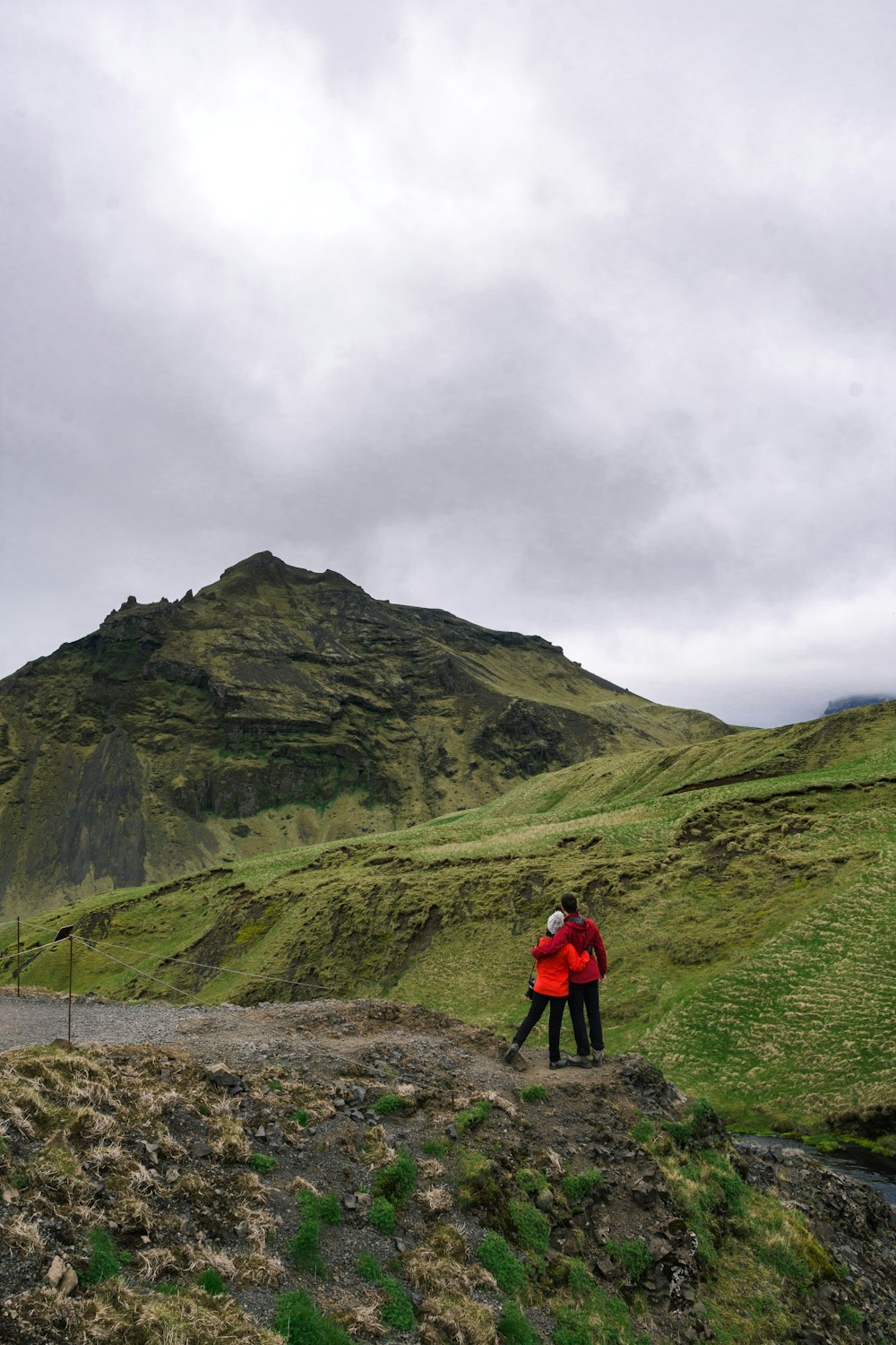 people walking on mountain