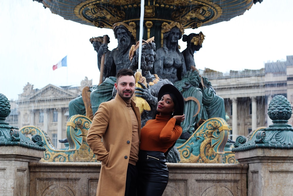 man and woman taking a picture together