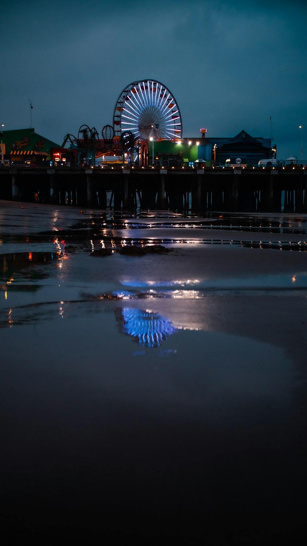 seashore and ferries wheel