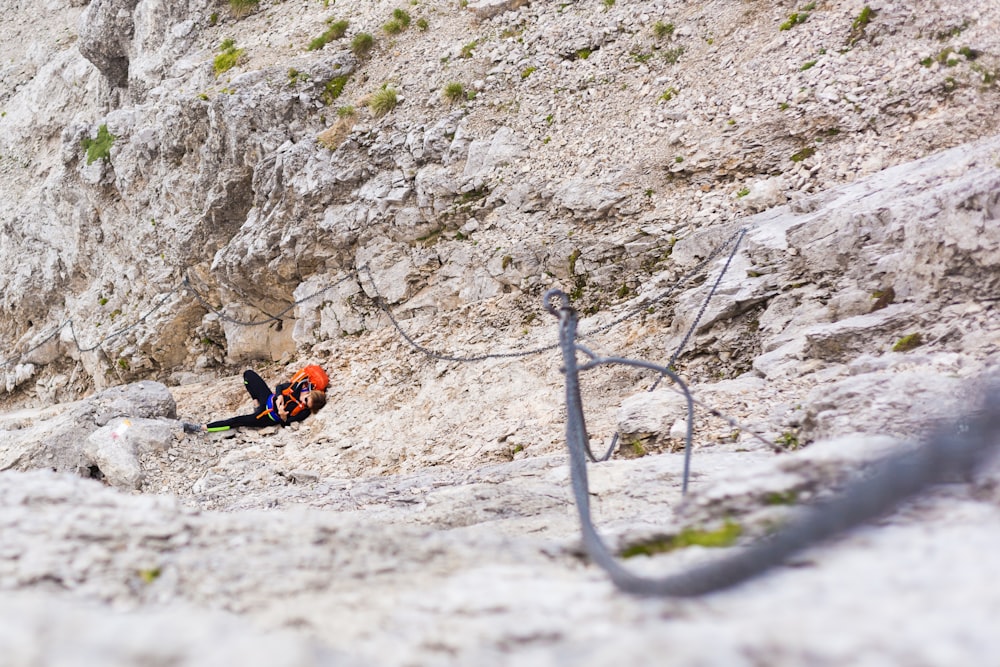 man lying down on the ground