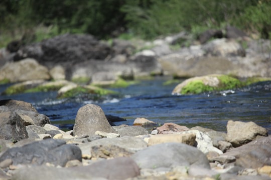 time lapse photo of river with rocks in San Martín de los Andes Argentina