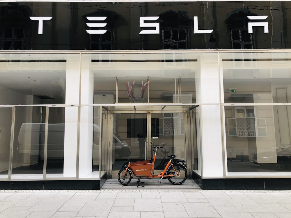 Tesla shopfront during day