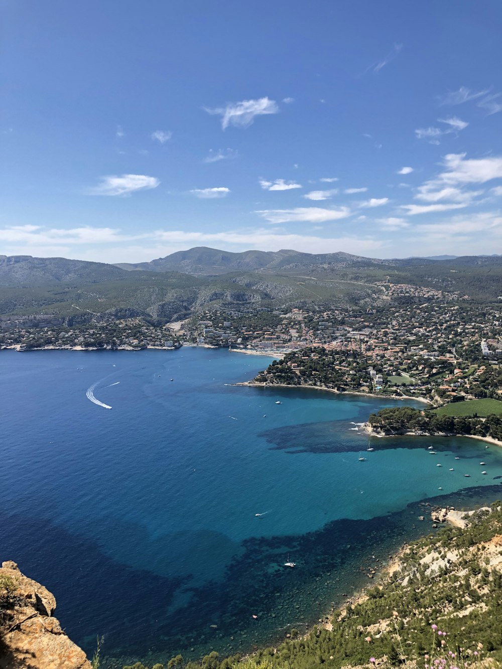 aerial photography of sea and buildings during daytime