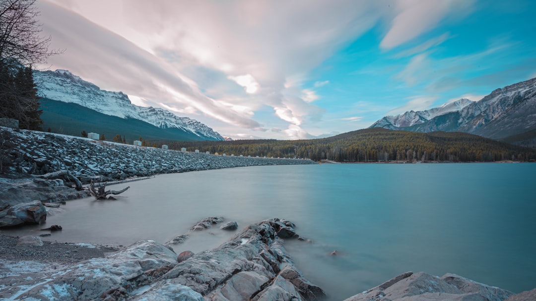 Glacial lake photo spot Lake Minnewanka Improvement District No. 9