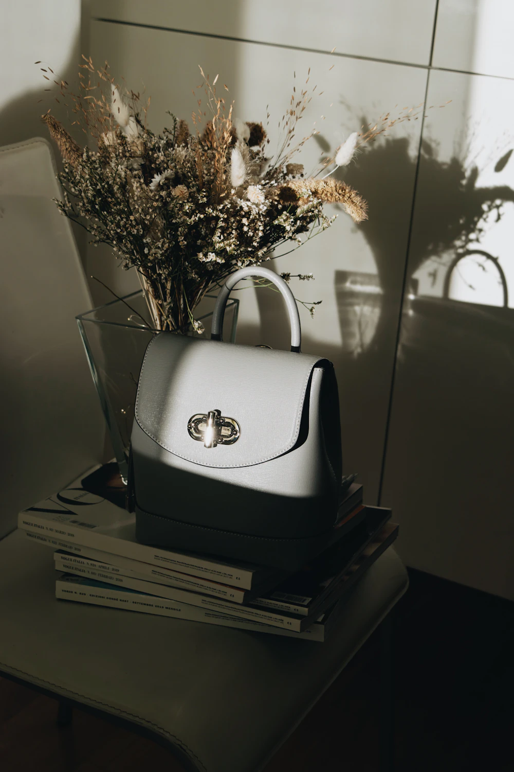 Porcelain Top-Handle Bag