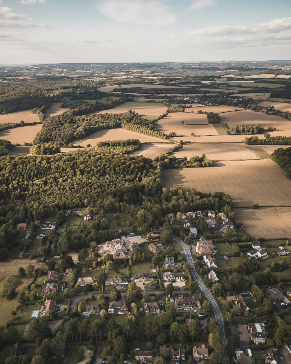 aerial photo of city