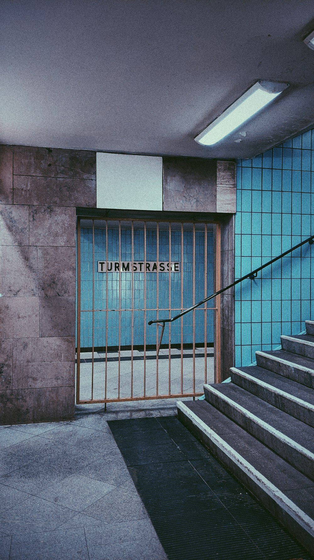 gray concrete stairs