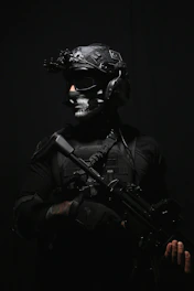 man holding rifle
