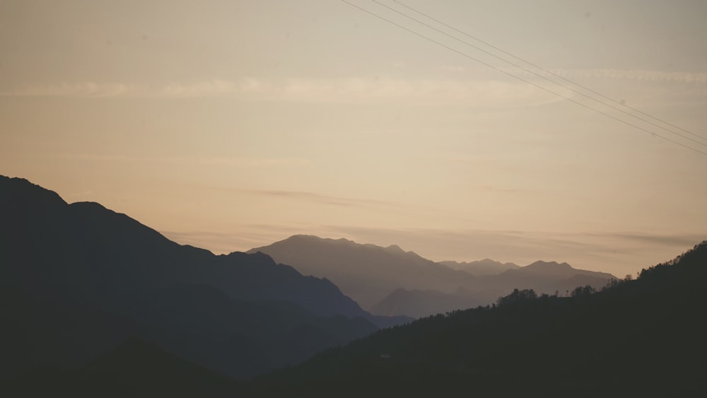 silhouette of mountain