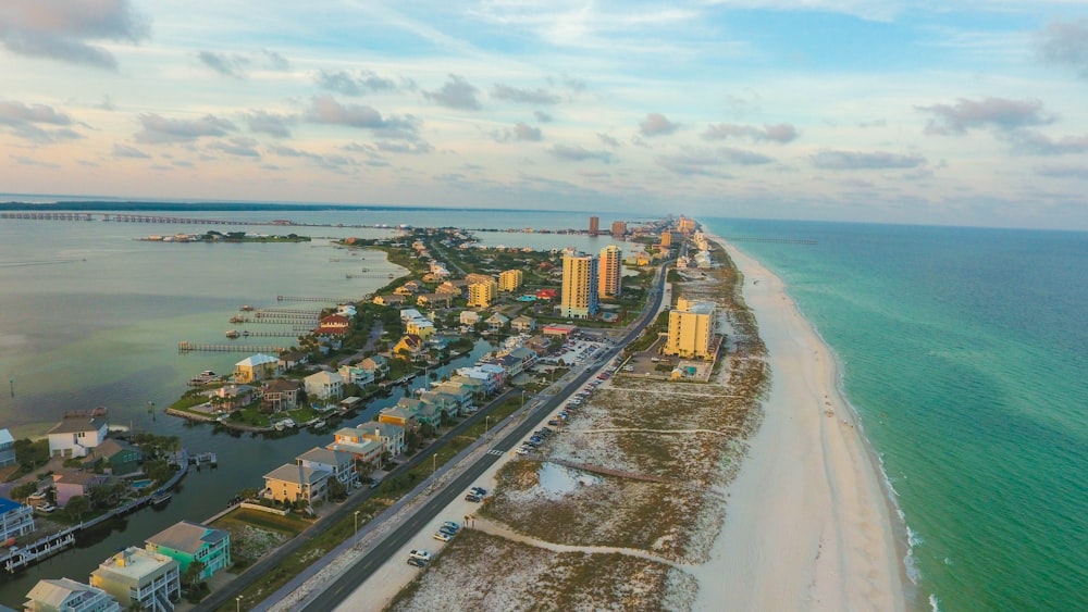 aerial photograph of city