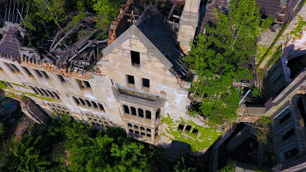 aerial photograph of building