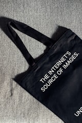 a black bag with the words the internet is source of images printed on it