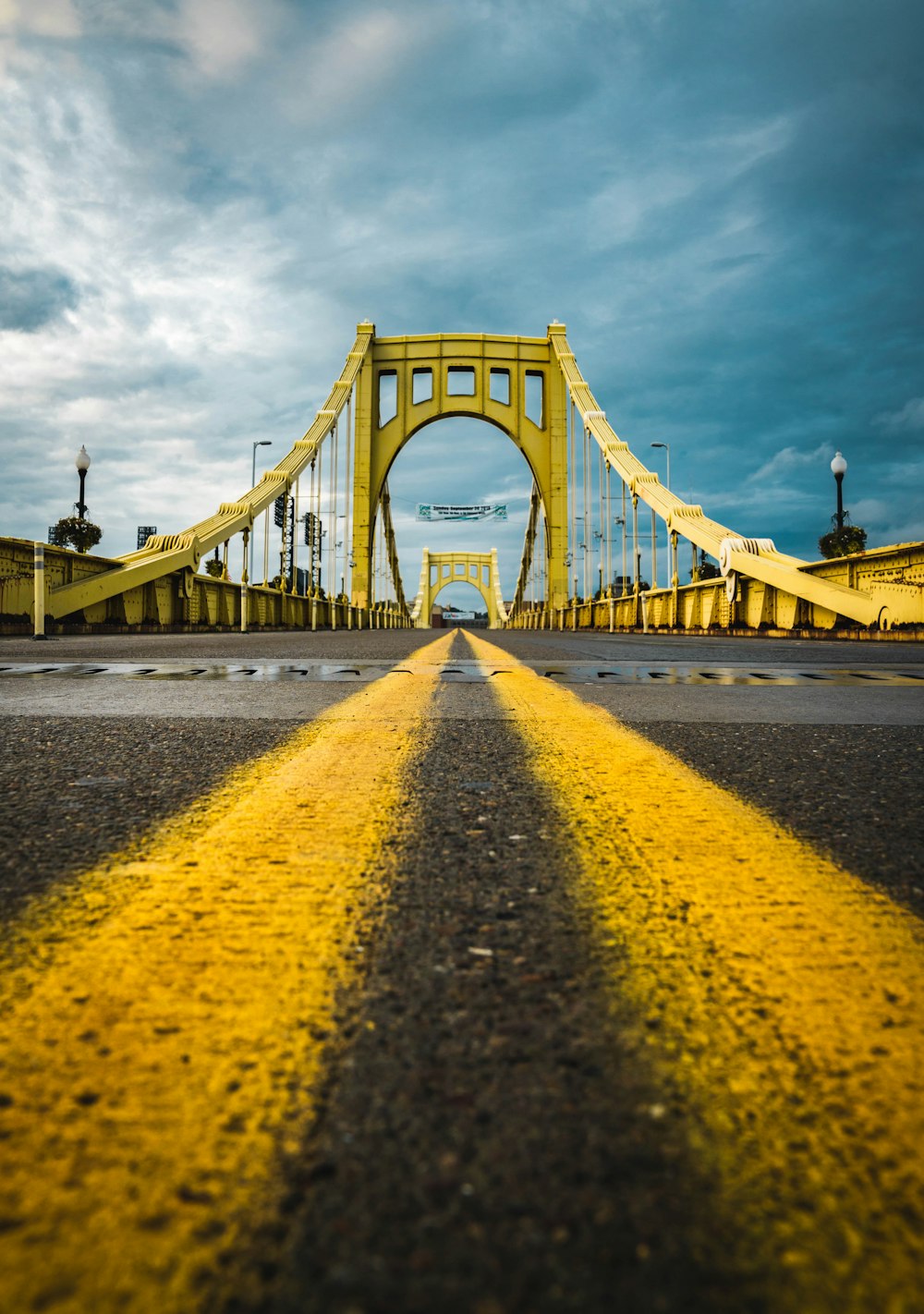 yellow painted road line