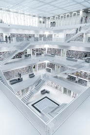 people inside library