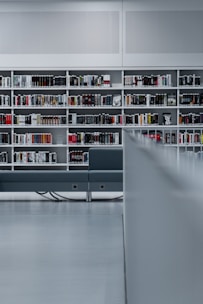 white wooden shelf
