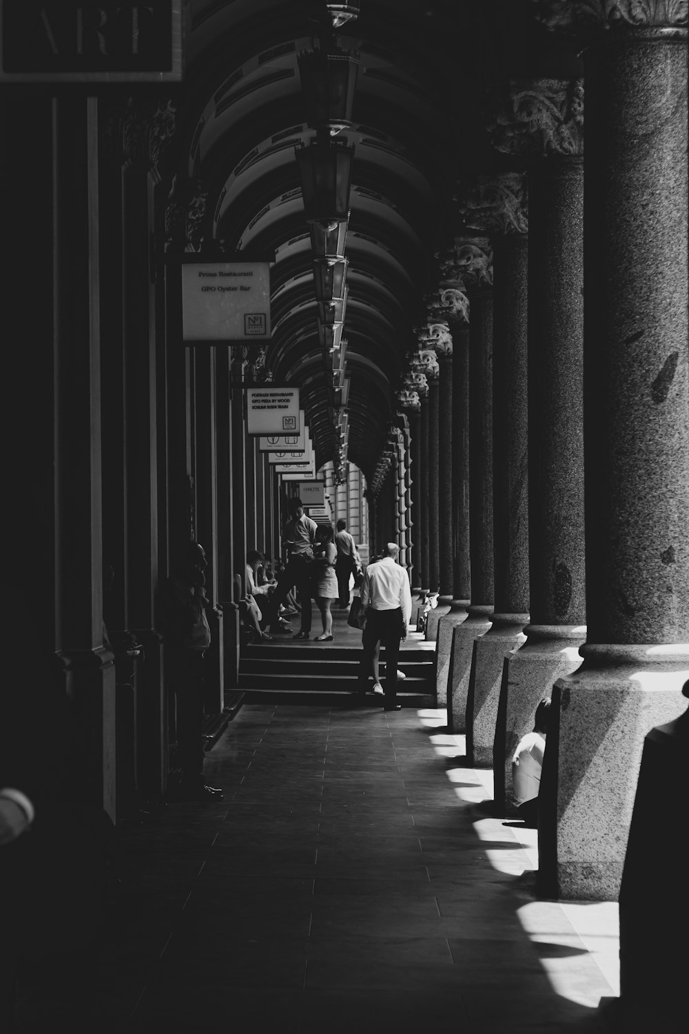 grayscale photography of pathway