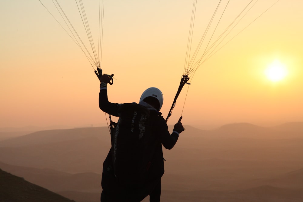 person parachuting