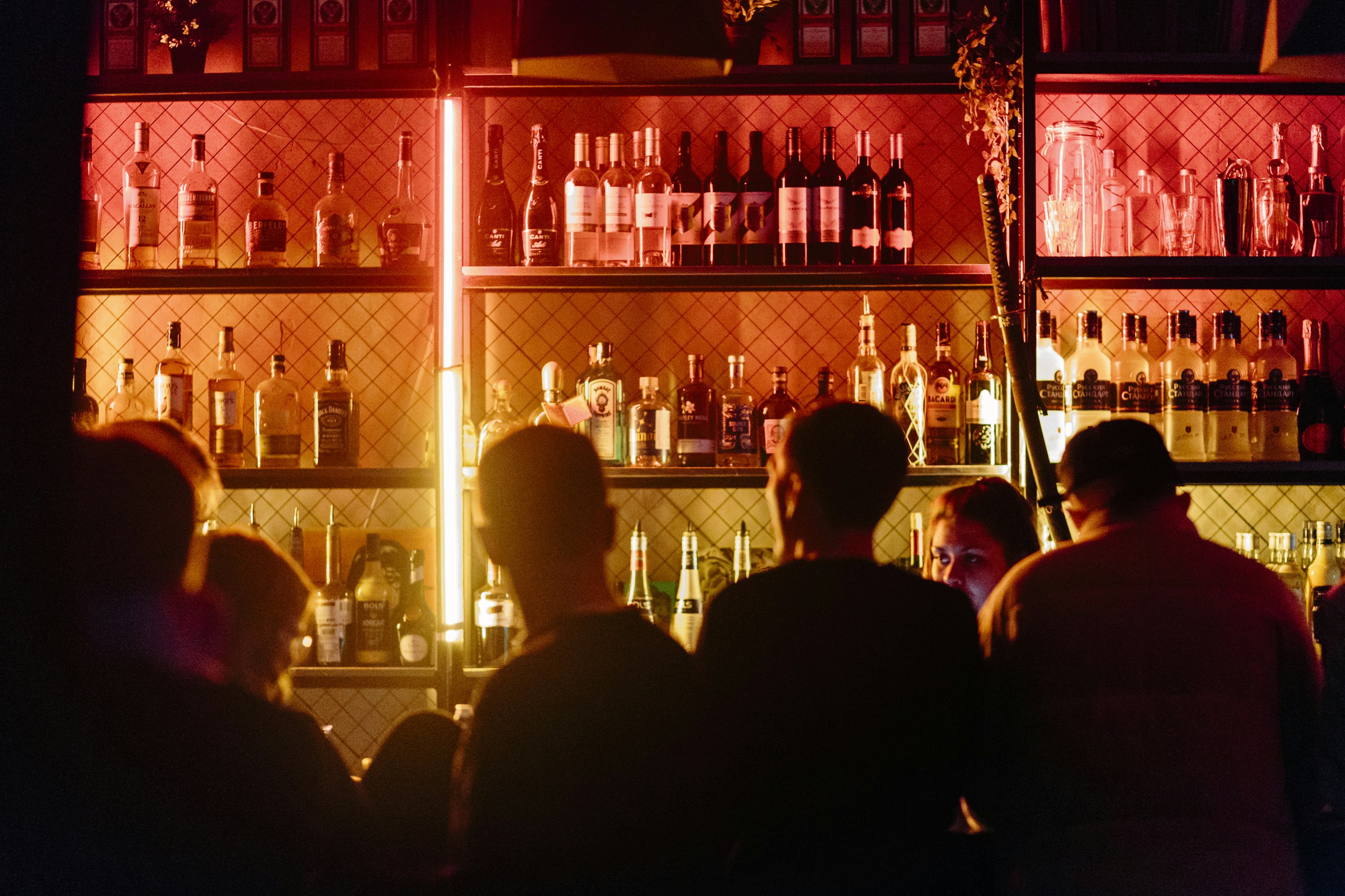 Friends at a bar