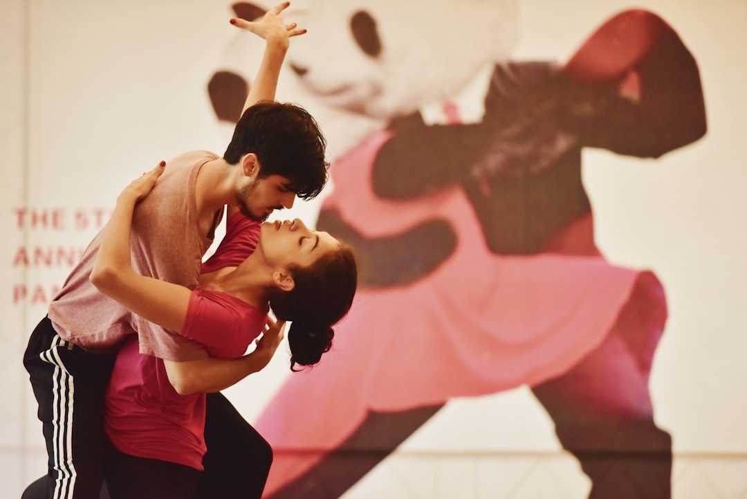 dancing man and woman,