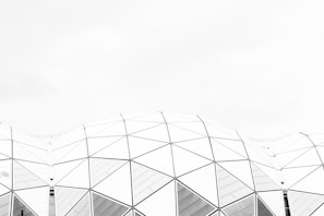 Architectural facade showcasing modern geometry and calm colors.