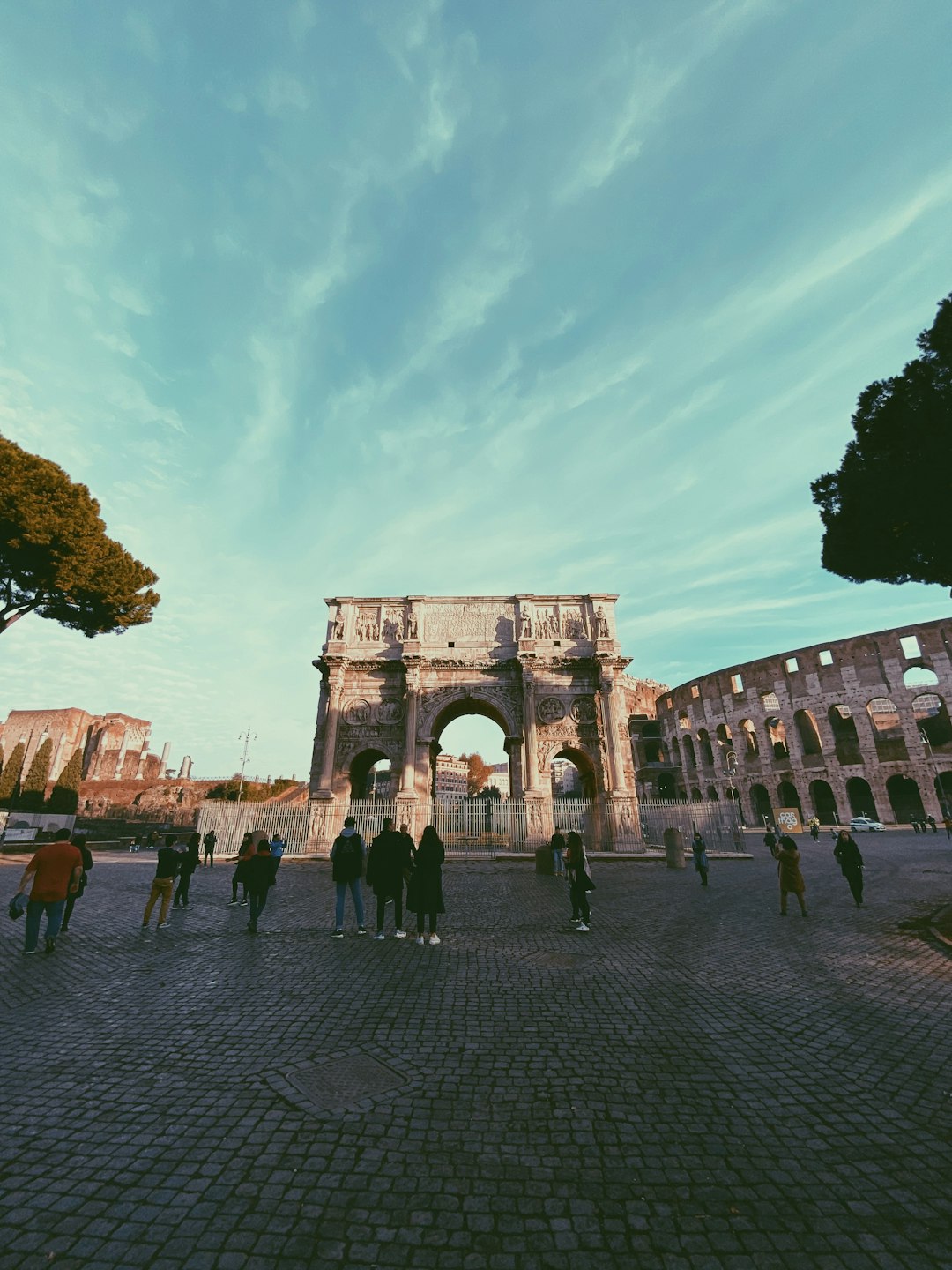 people standing near The Colosseum