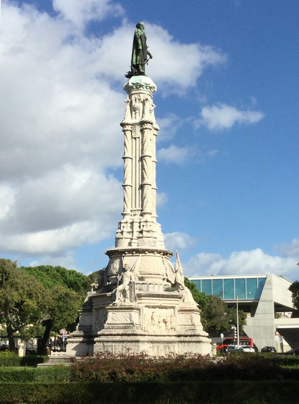 white statue under blue sky