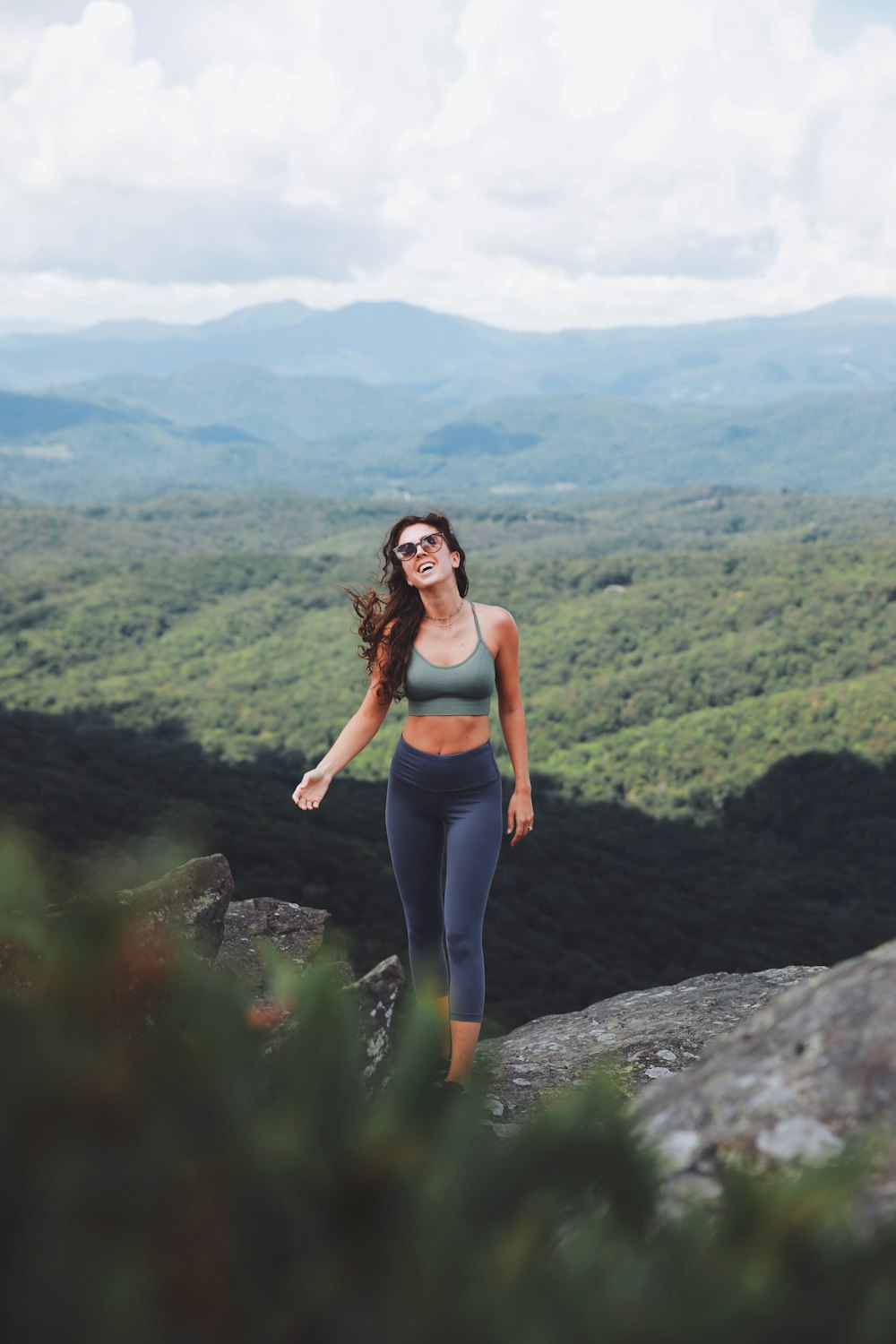 woman on hill