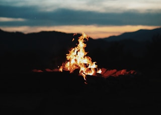 photography of bonfire during nighttime