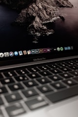 MacBook Pro displaying island