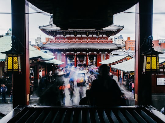 silhouette of person in Sensō-ji Japan