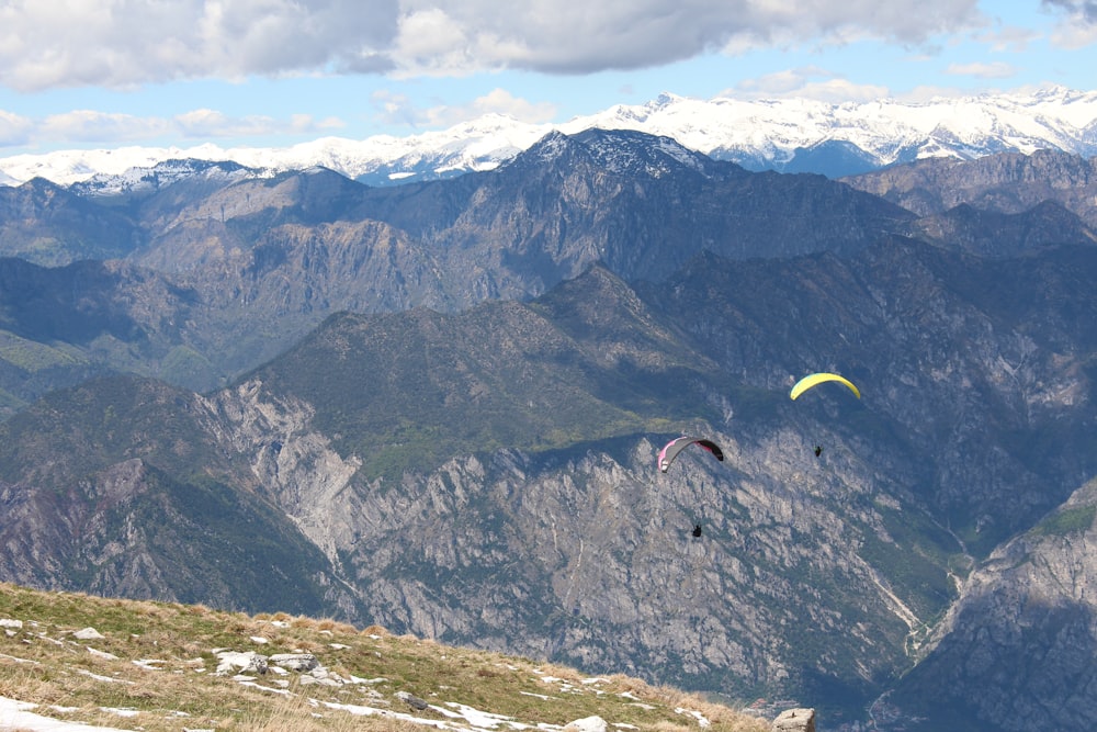 two person paragliding