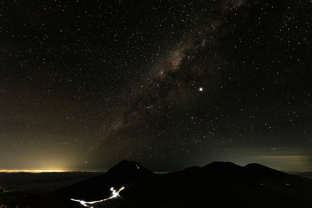 Milk Way over mountain